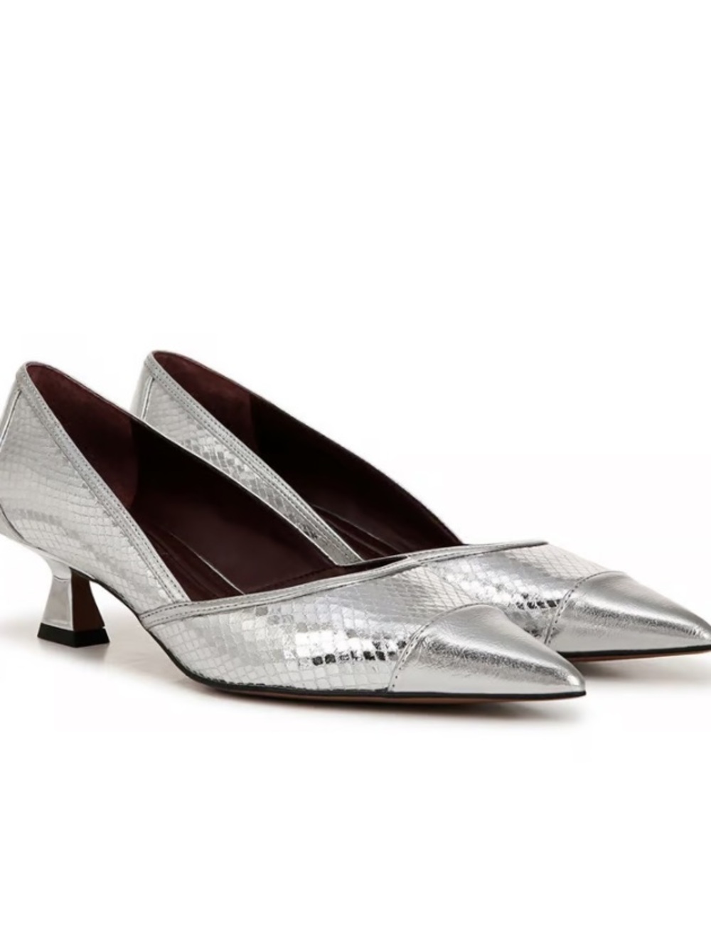 NWOB Franco Sarto Silver Darcy Pump Size 7 W